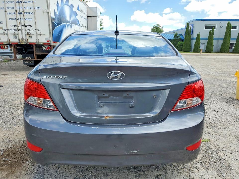 2012 Hyundai Accent VIN KMHCT4AE2CU240830 COPART salvage auction — FRONT END, ON - PERMIT NO BRAND - UNFIT, sold $450 on 2026-07-16 (photo 6)