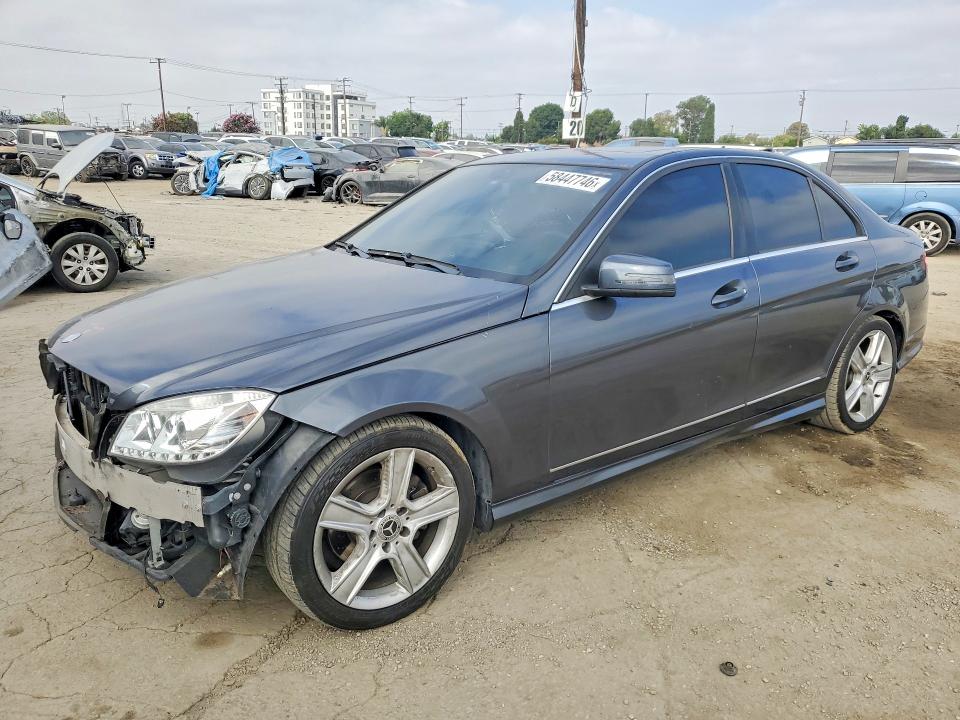 2011 Mercedes-benz C class VIN WDDGF5EB7BA461378 COPART salvage auction — FRONT END, Ca - Salvage Certificate, sold $1,350 on 2026-08-08 (photo 1)