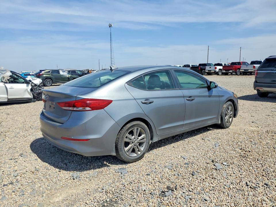 2017 Hyundai Elantra VIN KMHD84LF9HU410006 COPART salvage auction — HAIL, Tx - Cert Of Title-Rebuilt Salvage (P), sold $1,650 on 2026-07-09 (photo 3)