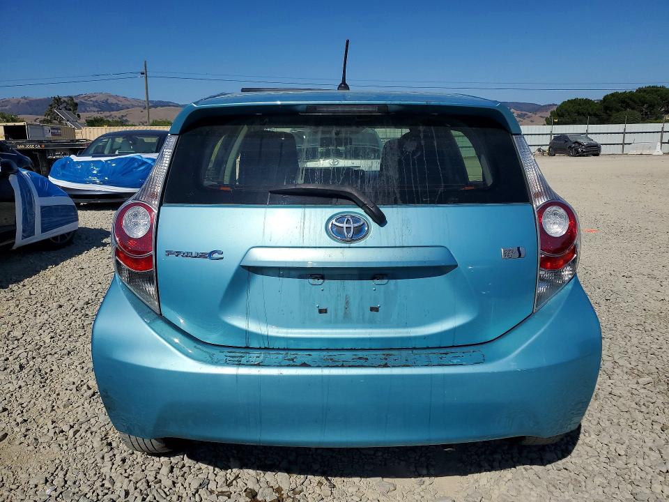 2013 Toyota Prius c VIN JTDKDTB38D1053597 COPART salvage auction — REAR END, Ca - Non-Repairable Vehicle Cert, sold $1,600 on 2026-07-14 (photo 6)