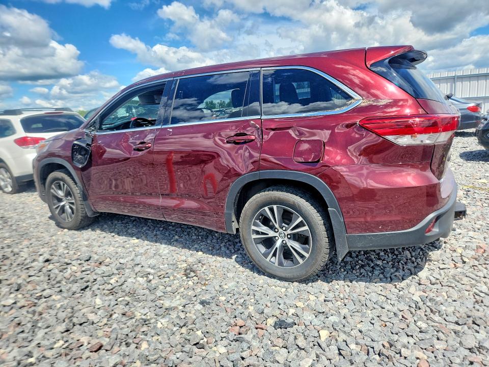 2017 Toyota Highlander VIN 5TDBZRFH5HS420622 COPART salvage auction — SIDE, Wi - Junked Vehicle Bill Of Sale, sold $4,700 on 2026-07-13 (photo 2)