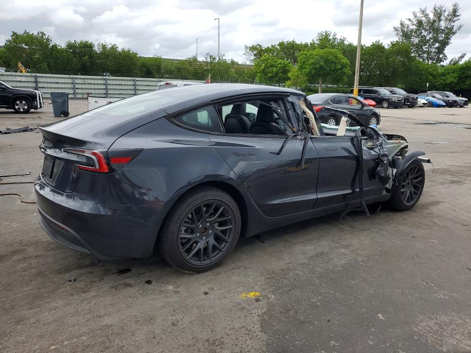 2025 Tesla Model 3 VIN 5YJ3E1EA2SF035987 COPART salvage auction — FRONT END, Fl - Certificate Of Destruction, sold $6,200 on 2026-07-20 (photo 3)