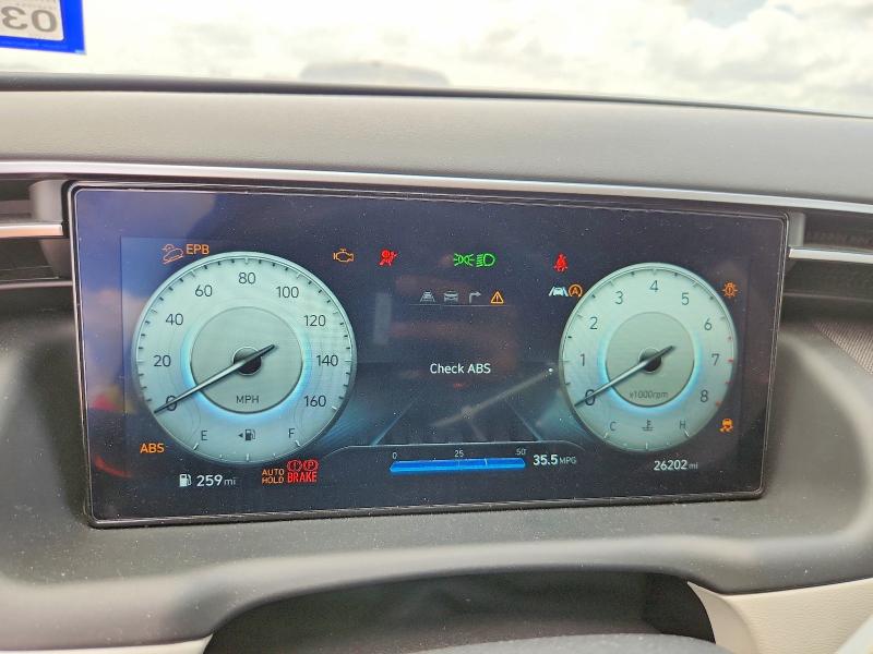 2024 Hyundai Tucson VIN 5NMJE3DEXRH408127 COPART salvage auction — FRONT END, Tx - Salvage Vehicle Title, sold $150 on 2026-07-30 (photo 9)