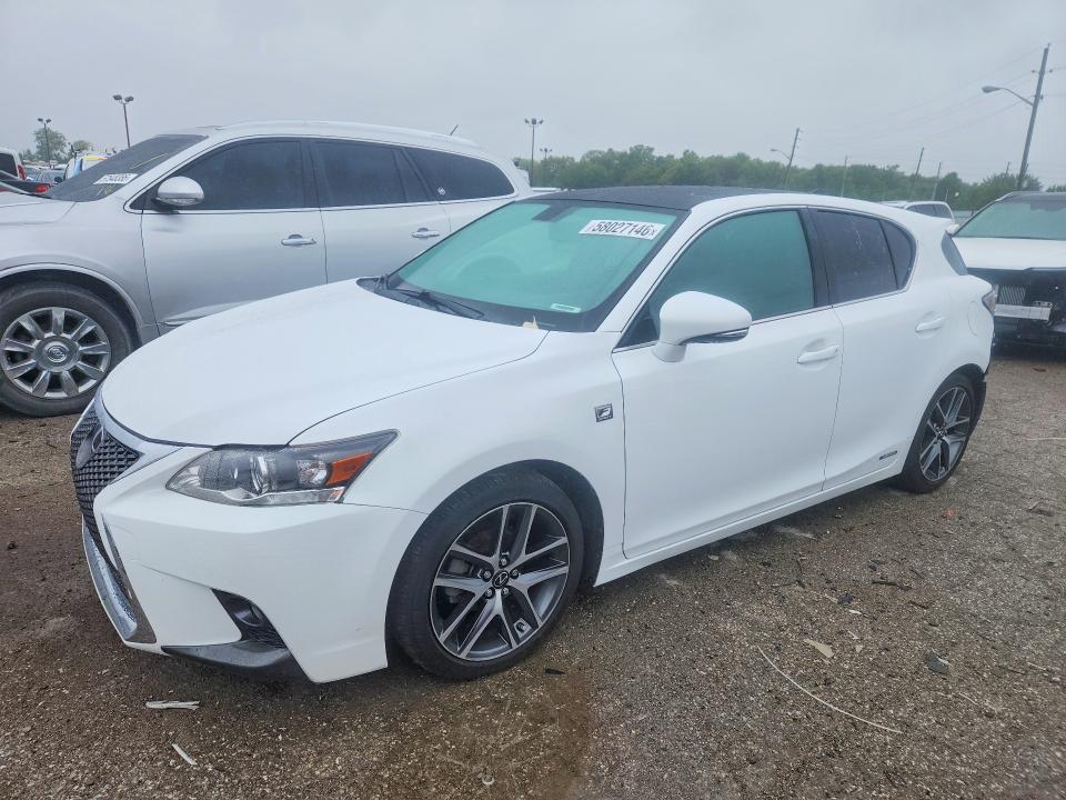 2016 Lexus Ct 200 VIN JTHKD5BH9G2264263 COPART salvage auction — REAR END, IN - BILL OF SALE - PARTS ONLY, sold $6,500 on 2026-07-10 (photo 1)