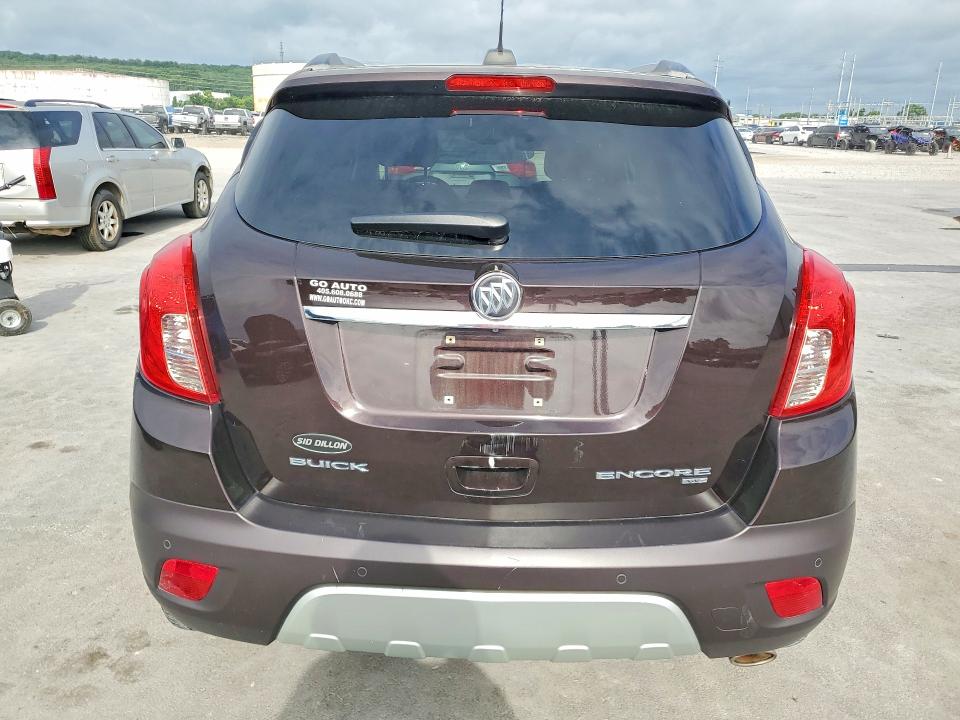 2015 Buick Encore VIN KL4CJHSB6FB253256 COPART salvage auction — HAIL, Ok - Cert Of Title-Salvage, sold $2,450 on 2026-07-08 (photo 6)
