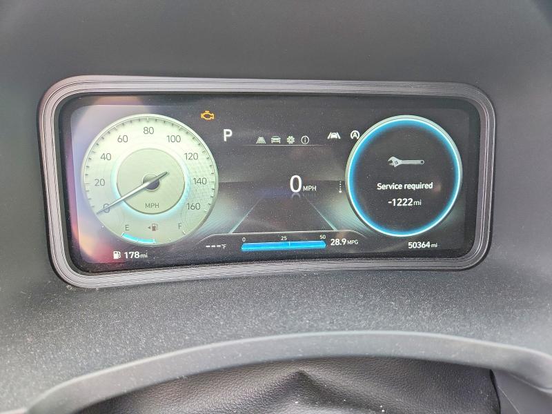 2022 Hyundai Kona VIN KM8K33A37NU801028 COPART salvage auction — FRONT END, Al - Cert Of Title-Salvage Title, sold $3,700 on 2026-07-14 (photo 9)