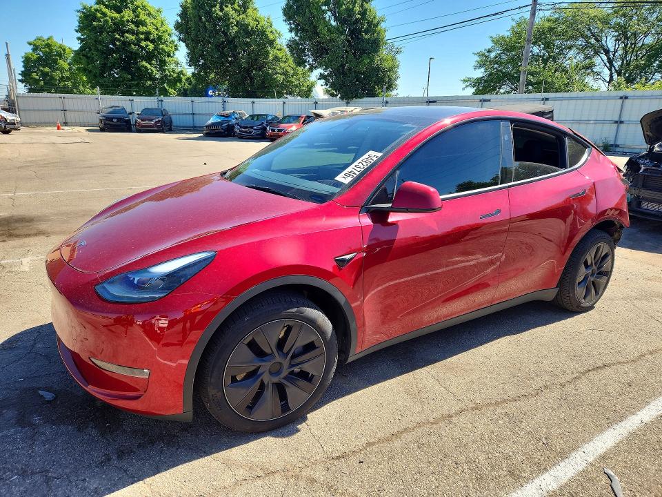 2024 Tesla Model y VIN 7SAYGAEEXRF181277 COPART salvage auction — REAR END, Oh - Cert Of Title-Salvage, sold $10,100 on 2026-07-08 (photo 1)