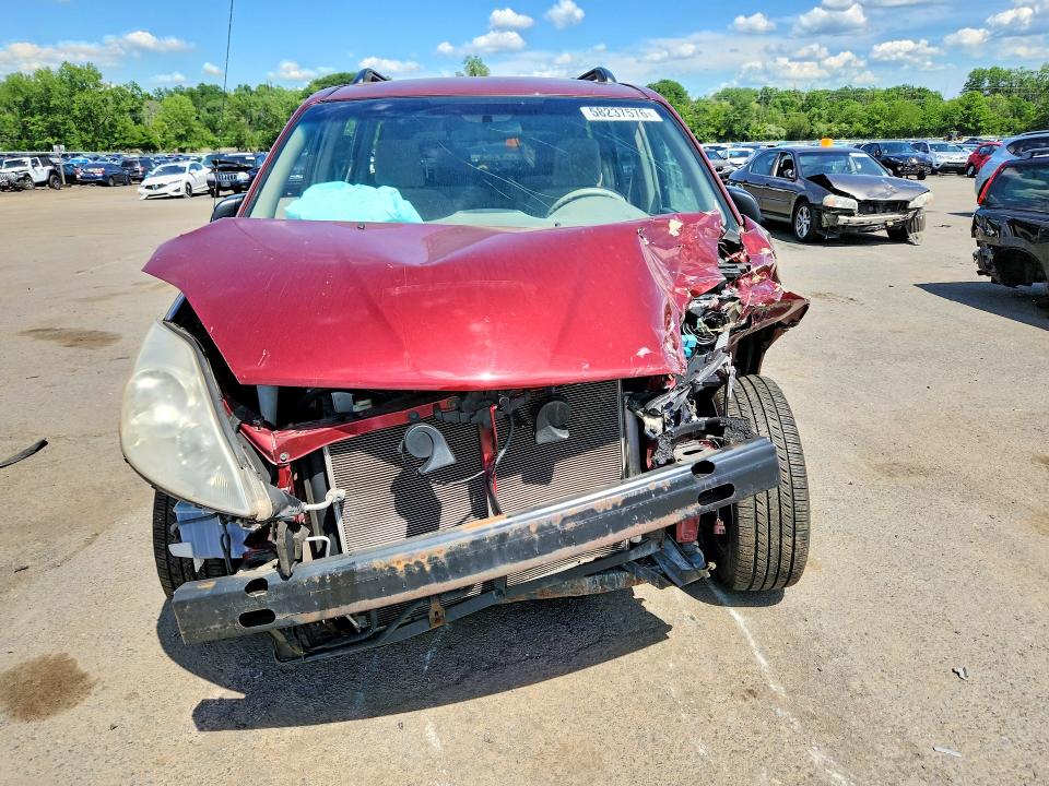 2010 Toyota Sienna VIN 5TDJK4CC5AS029522 COPART salvage auction — FRONT END, CT - CERT OF TITLE-SALVAGE, sold $1,650 on 2026-07-14 (photo 5)