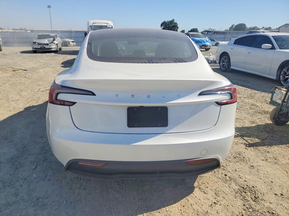 2025 Tesla Model 3 VIN 5YJ3E1EAXSF914640 COPART salvage auction — FRONT END, CA - SALVAGE CERTIFICATE, sold $10,300 on 2026-07-28 (photo 6)
