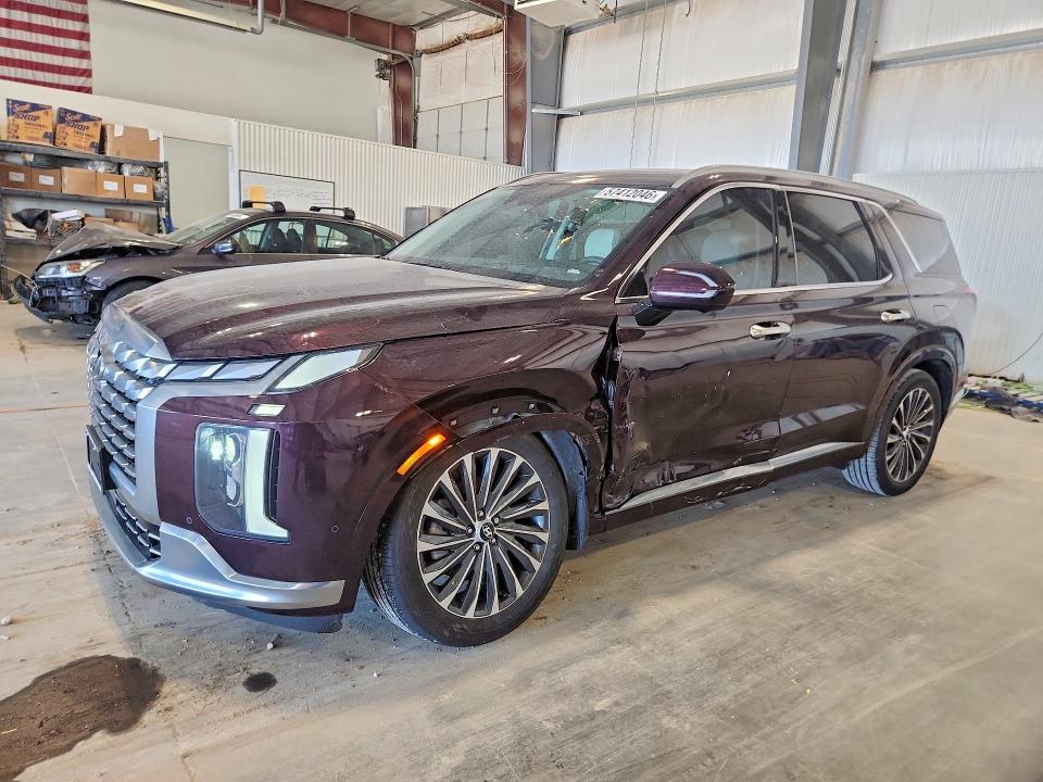 2024 Hyundai Palisade VIN KM8R7DGE0RU656440 COPART salvage auction — FRONT END, Ne - Cert Of Title-Salvage, sold $18,500 on 2026-07-14 (photo 1)