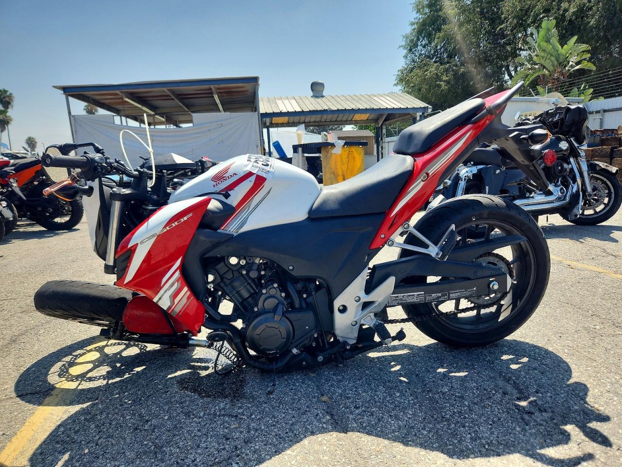2015 Honda CB500 VIN MLHPC4513F5200006 COPART salvage auction — Front End, CA - SALVAGE CERTIFICATE, sold $425 on 2026-07-02 (photo 3)