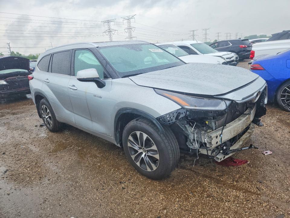 2021 Toyota Highlander VIN 5TDGBRCH1MS534044 COPART salvage auction — FRONT END, Pa - Certificate Of Salvage, sold $1,100 on 2026-07-28 (photo 4)