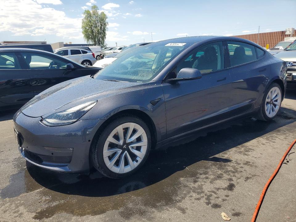 2022 Tesla Model 3 VIN 5YJ3E1EB1NF289767 COPART salvage auction — FRONT END, NV - SALVAGE TITLE, sold $5,900 on 2026-07-27 (photo 1)