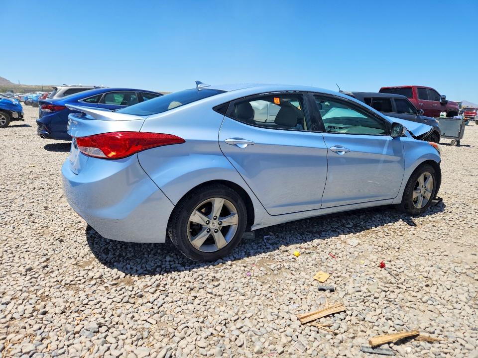 2013 Hyundai Elantra VIN KMHDH4AE9DU848092 COPART salvage auction — FRONT END, Ut - Salvage Certificate, sold $350 on 2026-07-24 (photo 3)