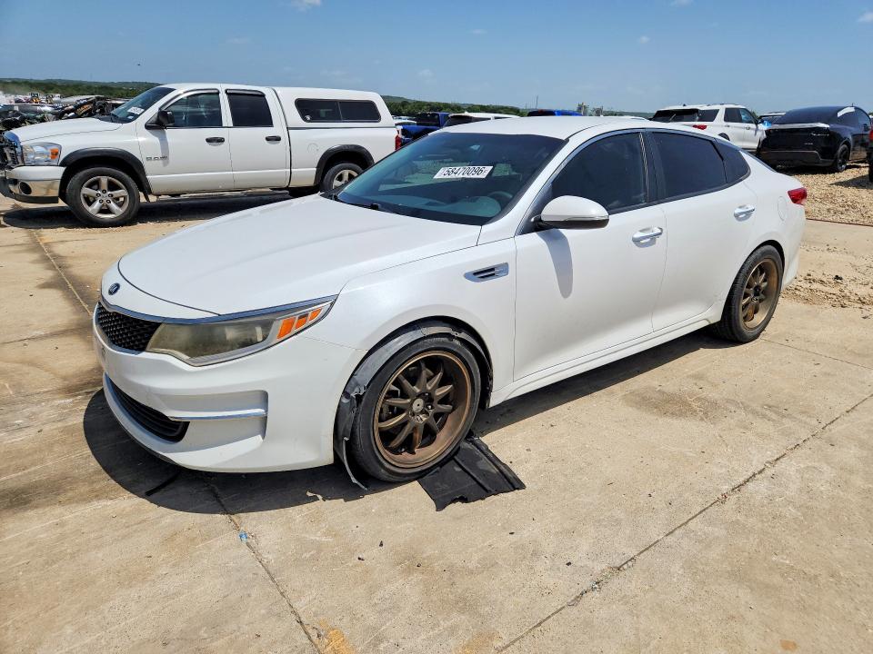 2018 Kia Optima VIN 5XXGT4L35JG197976 COPART salvage auction — WATER/FLOOD, Tx - Salvage Title-Flood Damage, sold $550 on 2026-07-20 (photo 1)