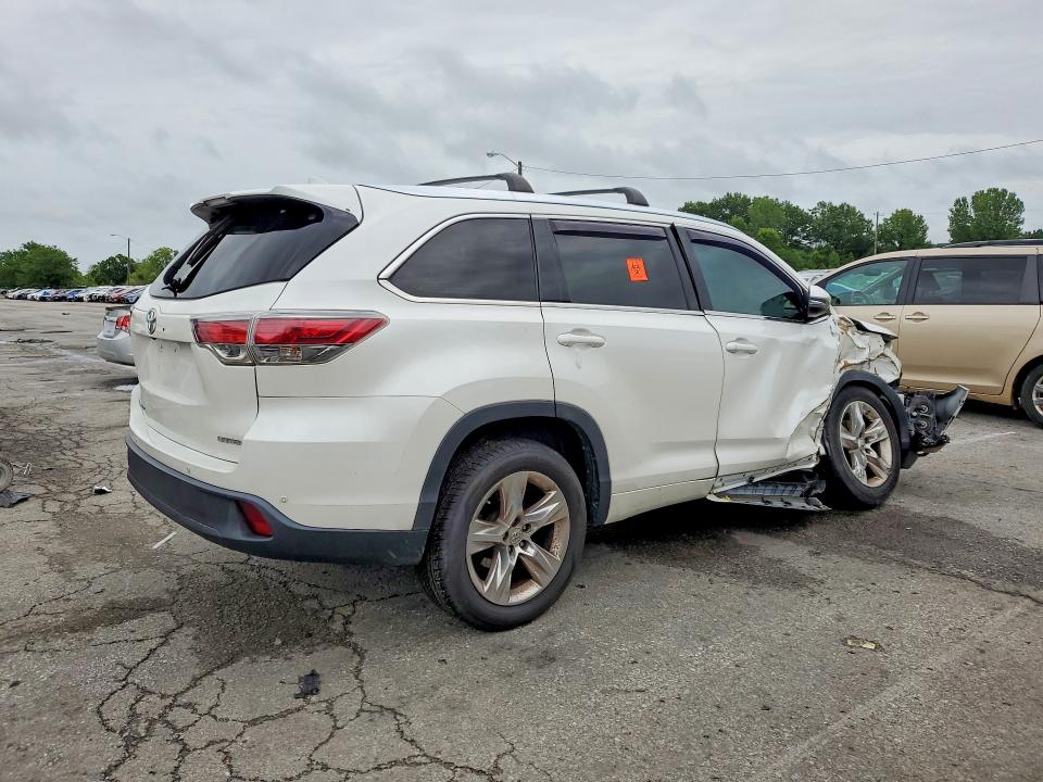 2015 Toyota Highlander VIN 5TDYKRFH7FS069725 COPART salvage auction — FRONT END, KY - CERTIFICATE OF TITLE, sold $3,300 on 2026-07-20 (photo 3)