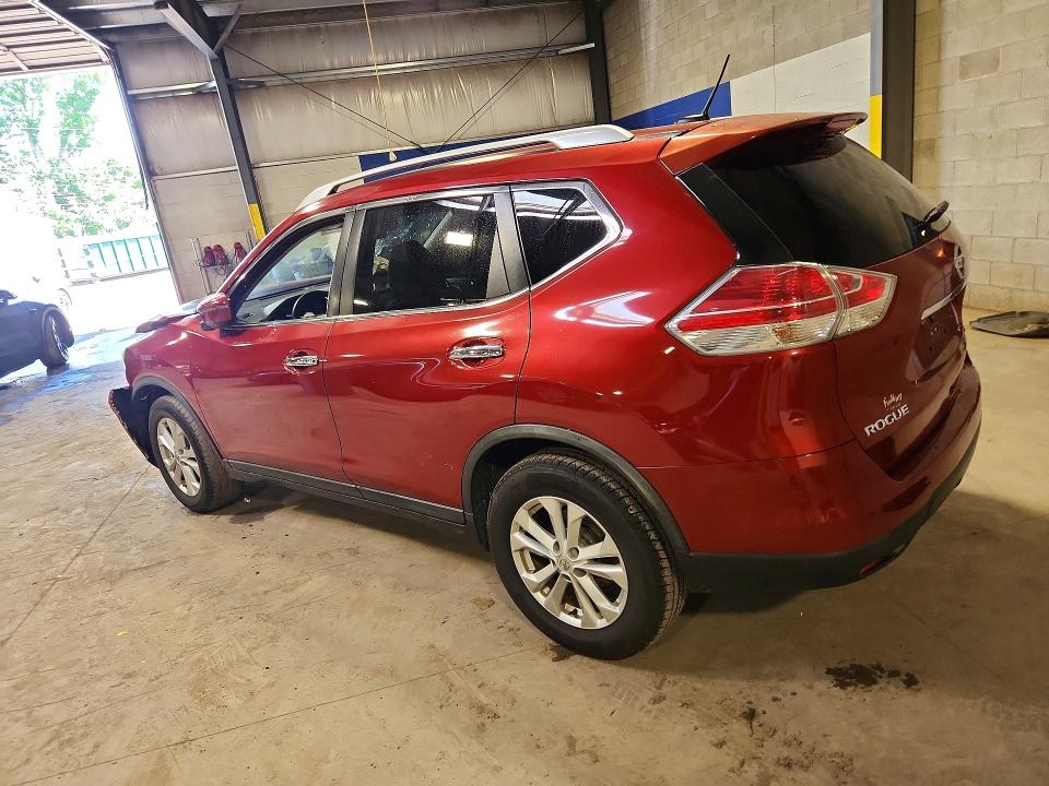 2016 Nissan Rogue VIN KNMAT2MV3GP667854 COPART salvage auction — FRONT END, Pa - Certificate Of Salvage, sold $1,050 on 2026-07-15 (photo 2)