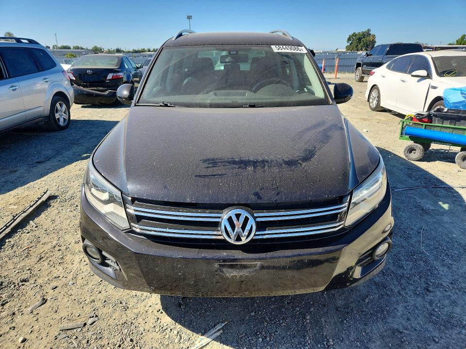2016 Volkswagen Tiguan VIN WVGAV7AX9GW525278 COPART salvage auction — REAR END, Ca - Salvage Certificate, sold $1,950 on 2026-07-21 (photo 5)