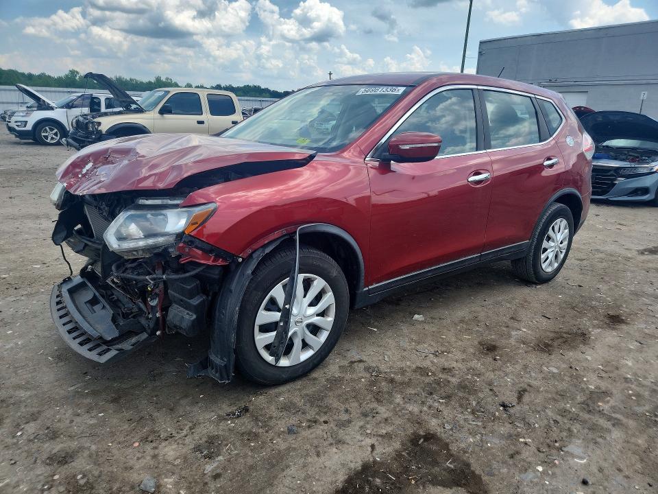2015 Nissan Rogue VIN KNMAT2MV5FP527514 COPART salvage auction — FRONT END, Va - Cert Of Title - Salvage, sold $1,050 on 2026-07-15 (photo 1)