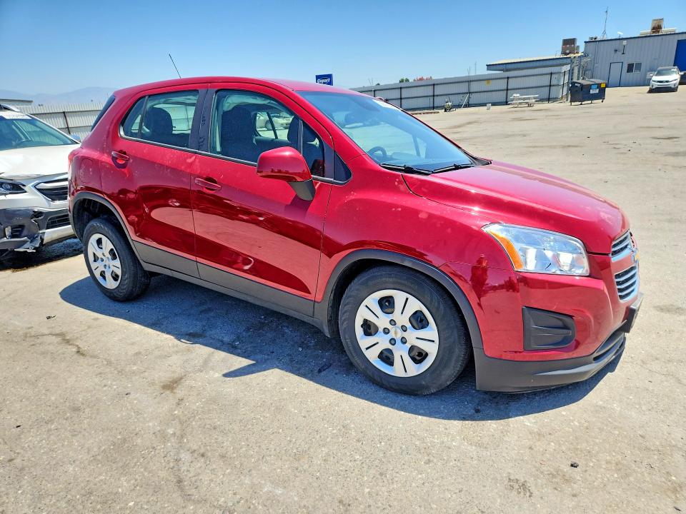 2015 Chevrolet Trax VIN KL7CJKSB3FB251805 COPART salvage auction — FRONT END, Ca - Salvage Certificate, sold $1,300 on 2026-07-06 (photo 4)