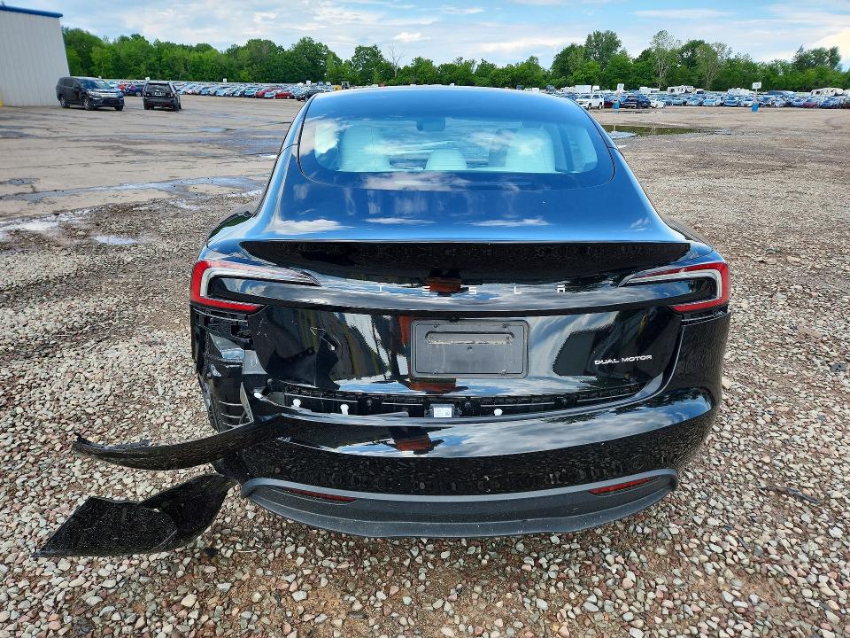 2025 Tesla Model 3 VIN 5YJ3E1EB0SF064946 COPART salvage auction — REAR END, Salvage Title, sold $13,300 on 2026-08-29 (photo 6)