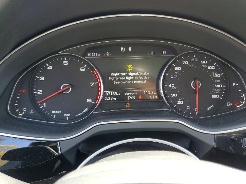 2017 Audi VIN WA1LAAF78HD003392 COPART salvage auction — REAR END, Ca - Salvage Certificate, sold $150 on 2026-07-21 (photo 9)