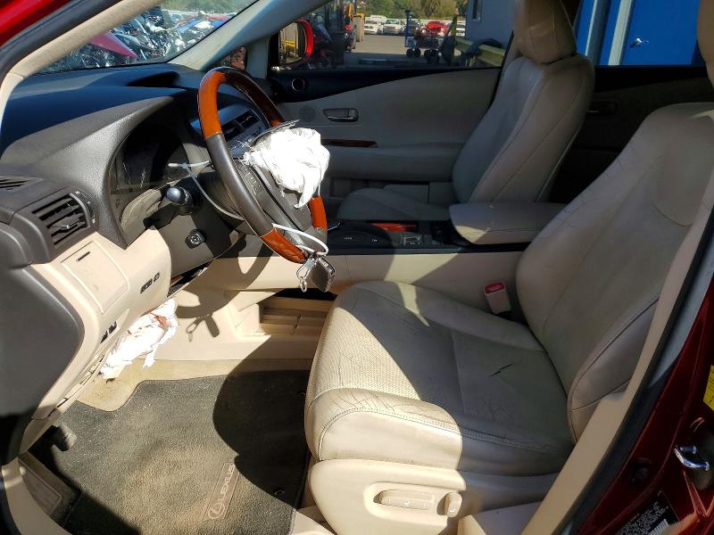 2010 Lexus Rx VIN JTJZK1BA3A2001112 COPART salvage auction — FRONT END, CA - SALVAGE CERTIFICATE, sold $3,200 on 2026-07-02 (photo 7)