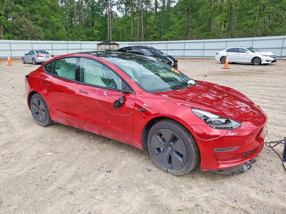 2021 Tesla Model 3 VIN 5YJ3E1EB7MF917989 COPART salvage auction — FRONT END, Nc - Dealer Only Clean Title, sold $10,300 on 2026-07-06 (photo 4)