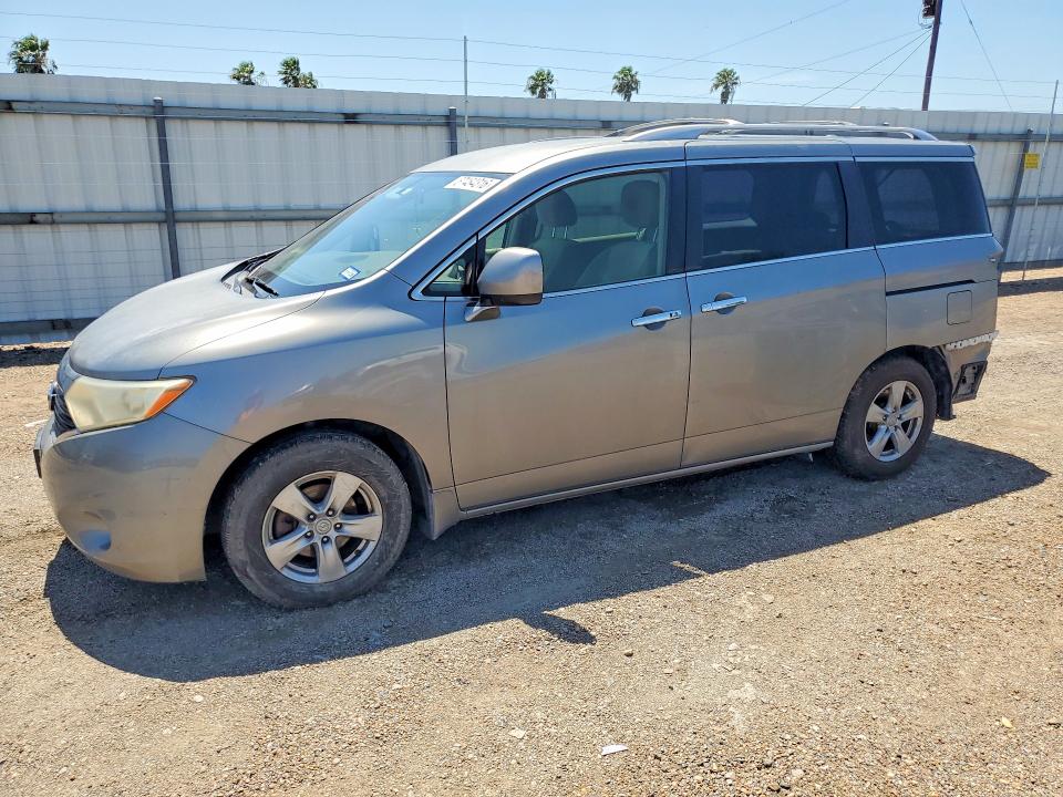 2012 Nissan Quest VIN JN8AE2KP6C9050787 COPART salvage auction — REAR END, TX - SALVAGE VEHICLE TITLE (P), sold $300 on 2026-07-08 (photo 1)