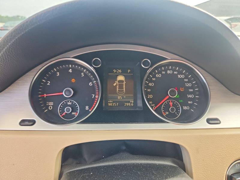 2011 Volkswagen Passat cc VIN WVWHN7AN6BE700750 COPART salvage auction — FRONT END, Nc - Salvage Certificate Of Title, sold $1,350 on 2026-08-19 (photo 9)