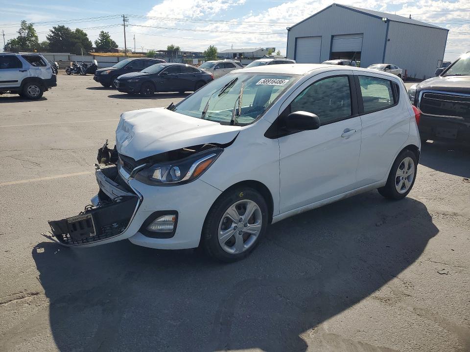 2021 Chevrolet VIN KL8CB6SA3MC713956 COPART salvage auction — FRONT END, Id - Salvage Certificate Of Title, sold $900 on 2026-07-23 (photo 1)