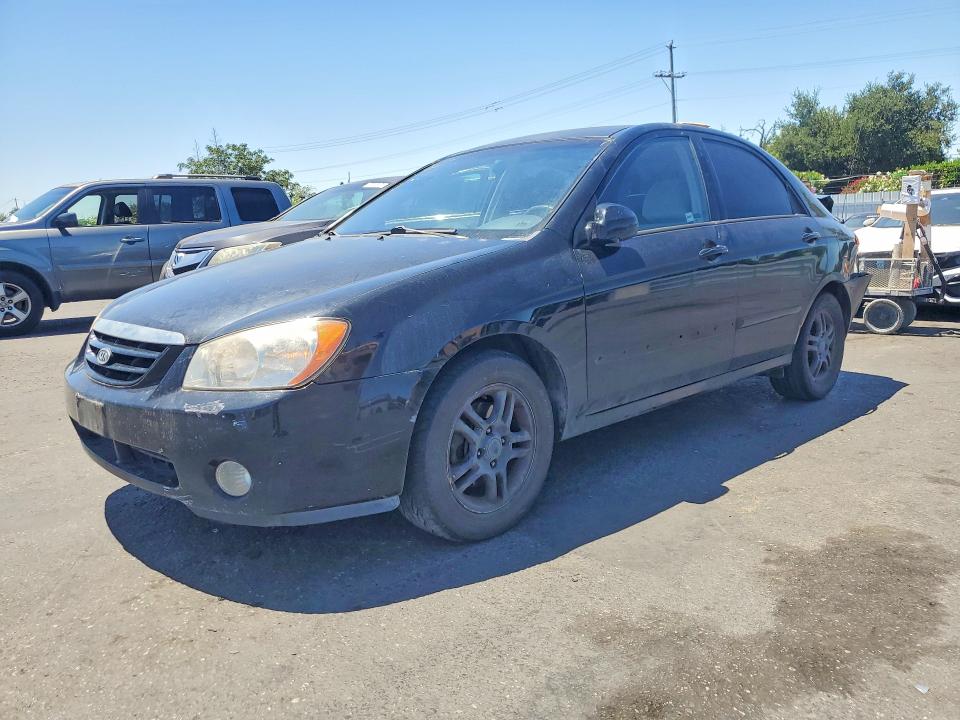 2008 Kia Spectra VIN KNAFE122055102566 COPART salvage auction — REAR END, Ca - Salvage Certificate, sold $425 on 2026-07-09 (photo 1)