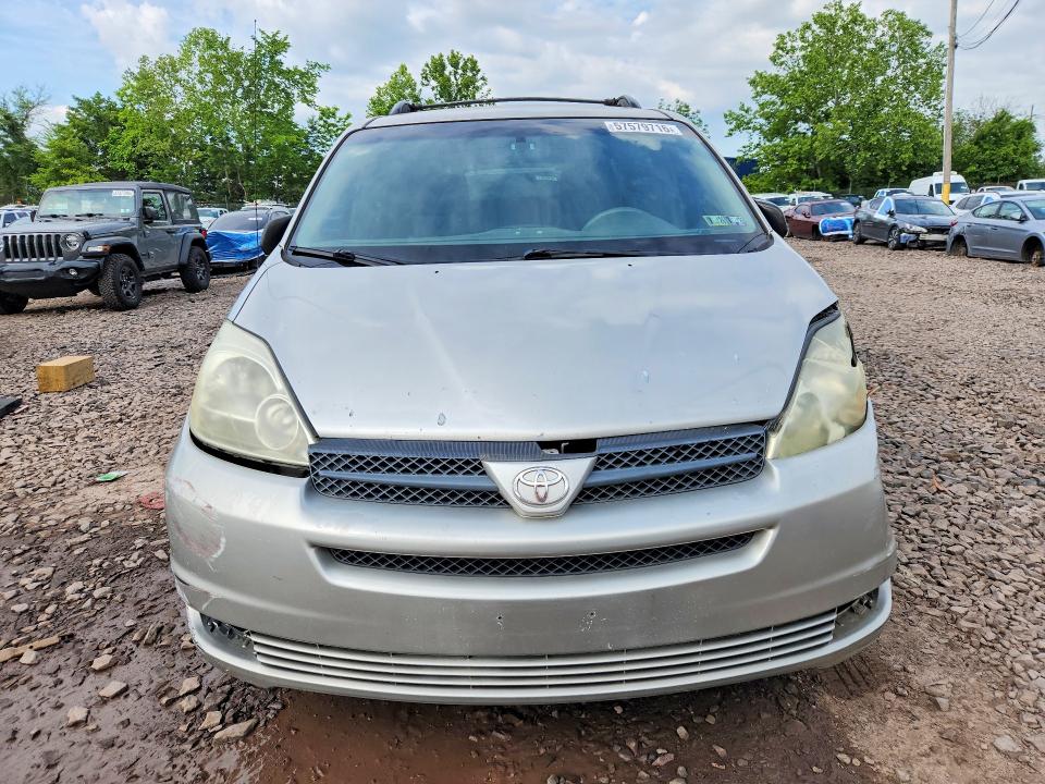 2004 Toyota Sienna VIN 5TDZA23C24S219860 COPART salvage auction — FRONT END, PA - CERTIFICATE OF SALVAGE, sold $700 on 2026-07-20 (photo 5)