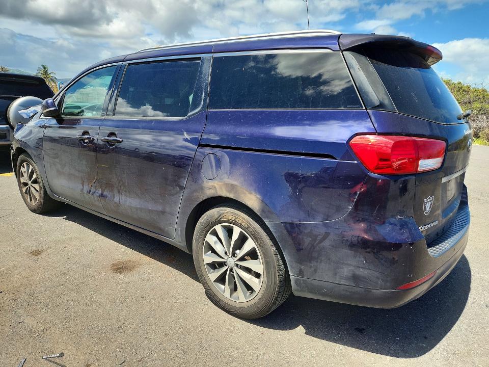 2018 Kia SEDONA VIN KNDMC5C14J6423074 COPART salvage auction — FRONT END, Hi - Certificate Of Salvage, sold $2 on 2026-07-27 (photo 2)