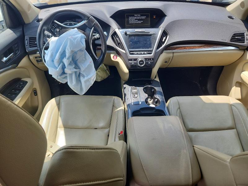 2017 Acura Mdx VIN 5FRYD4H39HB029411 COPART salvage auction — FRONT END, Oh - Cert Of Title-Salvage, sold $100 on 2026-07-23 (photo 8)