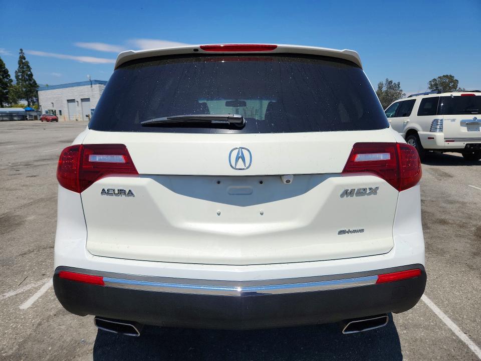 2010 Acura Mdx VIN 2HNYD2H69AH530759 COPART salvage auction — FRONT END, Ca - Salvage Certificate, sold $975 on 2026-07-28 (photo 6)