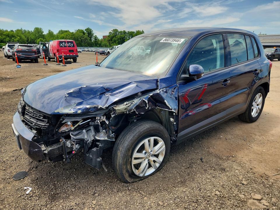 2012 Volkswagen Tiguan VIN WVGBV7AXXCW611178 COPART salvage auction — FRONT END, Ct - Cert Of Title-Salvage, sold $475 on 2026-07-14 (photo 1)
