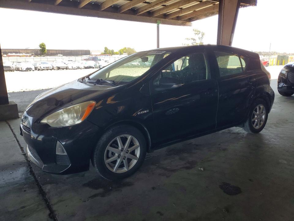 2014 Toyota Prius c VIN JTDKDTB31E1060165 COPART salvage auction — VANDALISM, CA - SALVAGE CERTIFICATE, sold $875 on 2026-07-16 (photo 1)