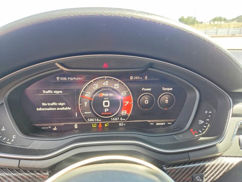 2019 Audi Rs5 VIN WUABWCF50KA900716 COPART salvage auction — FRONT END, Co - Salvage Title, sold $20,000 on 2026-08-26 (photo 9)