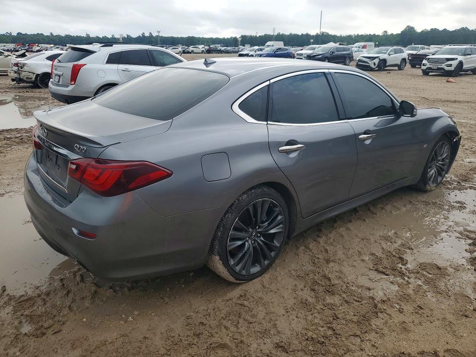 2018 Infiniti Q70 VIN JN1BY1AP3JM180882 COPART salvage auction — FRONT END, Tx - Certificate Of Title, sold $2,700 on 2026-07-31 (photo 3)