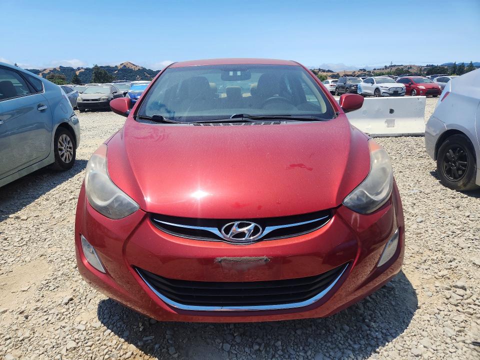 2013 Hyundai Elantra VIN KMHDH4AE4DU513628 COPART salvage auction — REAR END, Ca - Salvage Certificate, sold $150 on 2026-07-28 (photo 5)