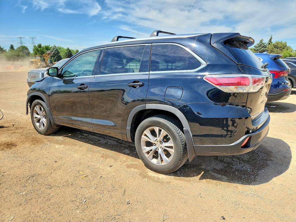 2015 Toyota Highlander VIN 5TDJKRFH0FS108897 COPART salvage auction — FRONT END, Il - Salvage Certificate, sold $350 on 2026-07-21 (photo 2)