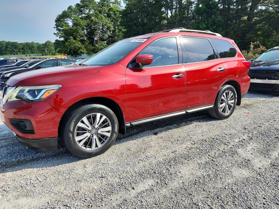 2017 Nissan Pathfinder VIN 5N1DR2MN7HC681949 COPART salvage auction — MINOR DENT/SCRATCHES, Ga - Certificate Of Title (P), sold $2,500 on 2026-07-28 (photo 1)