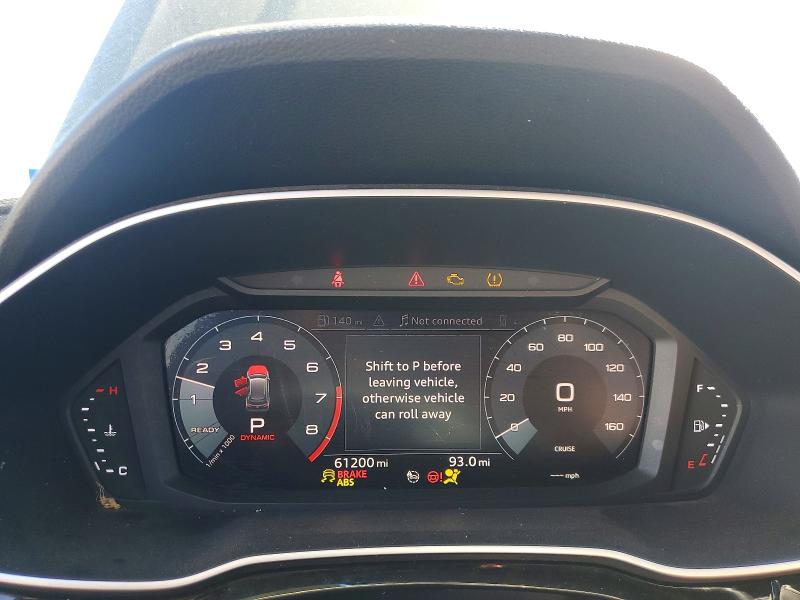 2020 Audi Q3 VIN WA1DECF3XL1110083 COPART salvage auction — SIDE, TX - CERT OF TITLE-REBUILT SALVAGE, sold $2,550 on 2026-07-14 (photo 9)