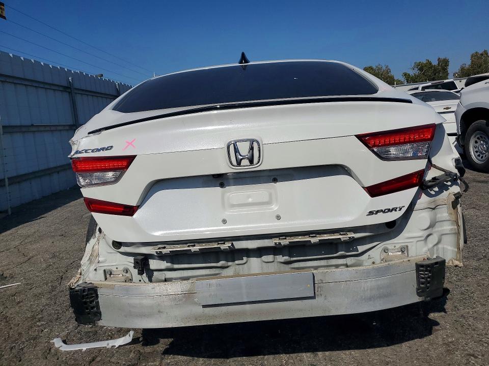 2021 Honda Accord VIN 1HGCV1F32MA078366 COPART salvage auction — REAR END, Ca - Salvage Certificate, sold $7,100 on 2026-07-09 (photo 6)