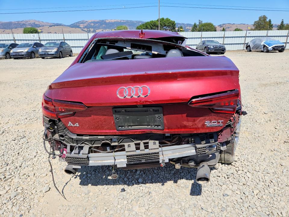 2018 Audi A4 VIN WAUENAF42JA010139 COPART salvage auction — SIDE, Ca - Salvage Certificate, sold $3,450 on 2026-07-14 (photo 6)