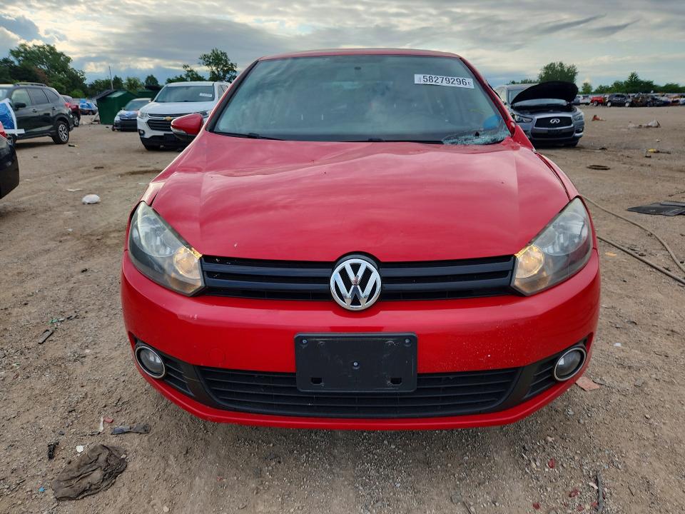 2013 Volkswagen Golf VIN WVWDM7AJ0DW106490 COPART salvage auction — ROOF, IL - SALVAGE CERTIFICATE, sold $1,500 on 2026-07-28 (photo 5)