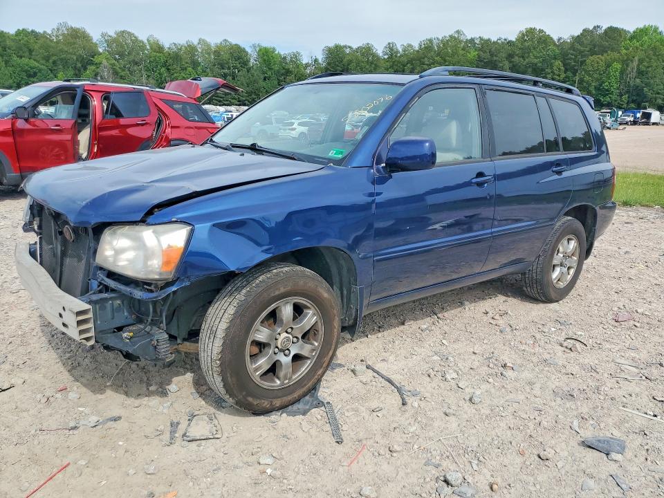 2004 Toyota Highlander VIN JTEEP21A640025121 COPART salvage auction — FRONT END, Va - Certificate Of Title, sold $925 on 2026-07-06 (photo 1)