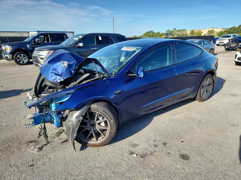 2023 Tesla VIN 5YJ3E1EA5PF459266 COPART salvage auction — FRONT END, Fl - Cert Of Title Slvg Rebuildable, sold $3,000 on 2026-07-09 (photo 1)