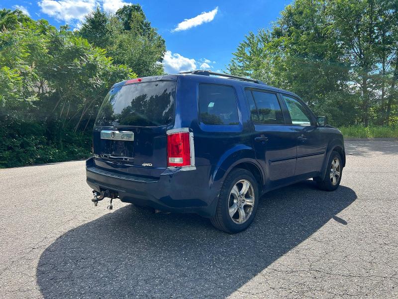 2013 Honda Pilot VIN 5FNYF4H55DB005856 COPART salvage auction — MINOR DENT/SCRATCHES, Ct - Certificate Of Title (P), sold $1,100 on 2026-07-02 (photo 4)